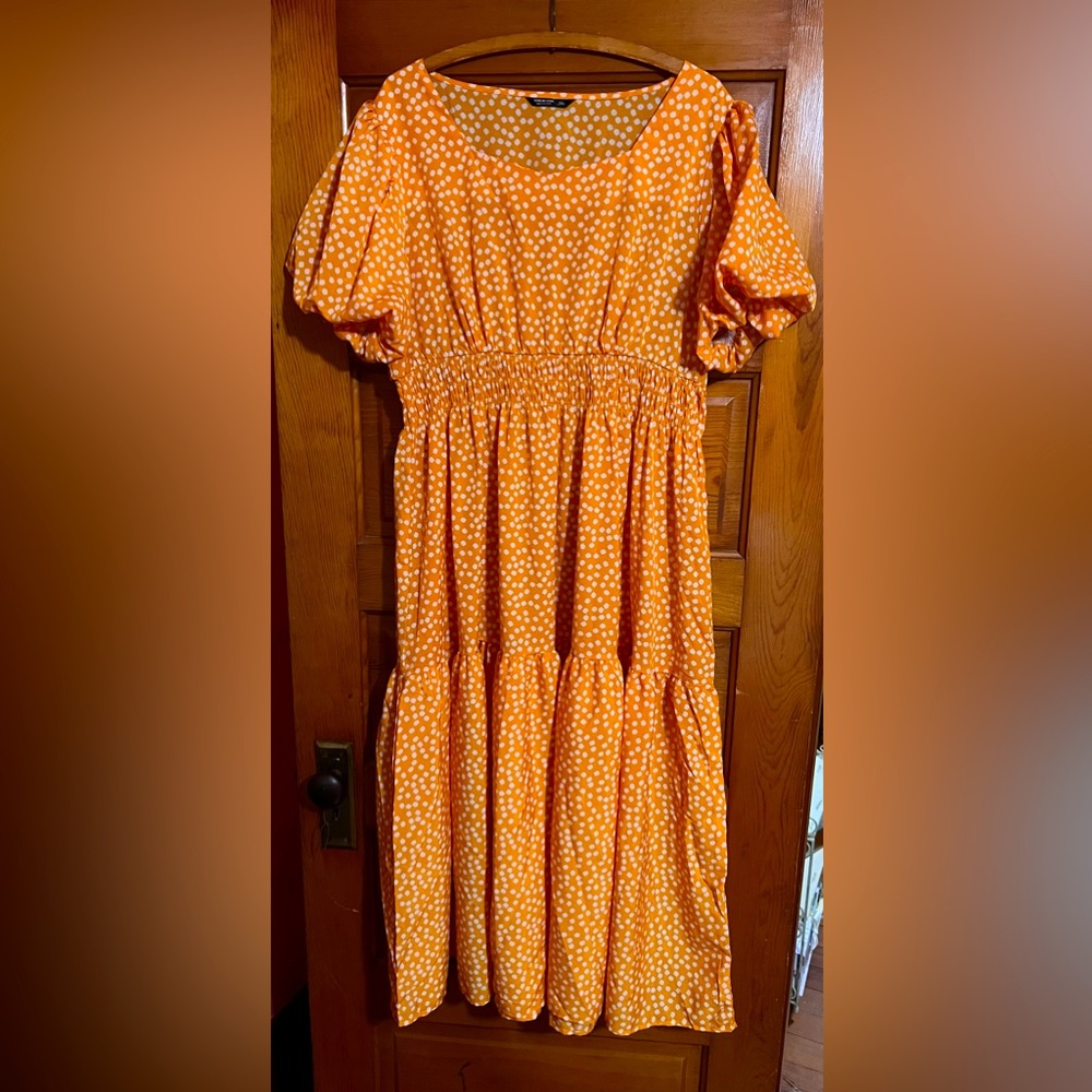 SHEIN Curve yellow mid length dress size 3x